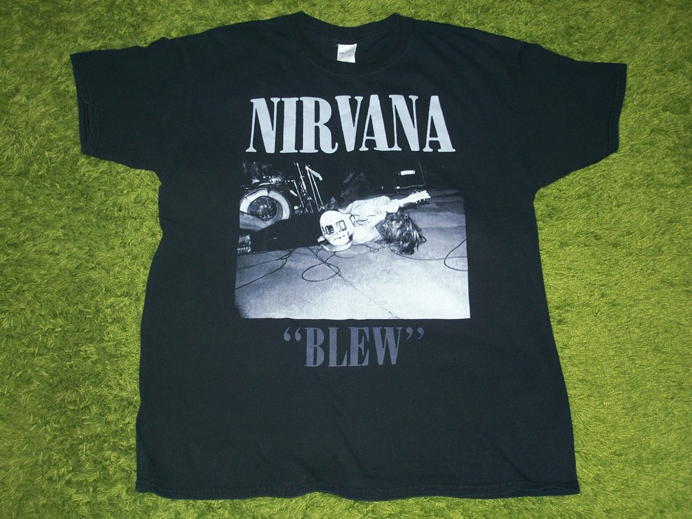 NIRVANA Blew T-SHIRT L Sub Pop Mudhoney Black Flag L7 Melvins Meat Puppets Wool