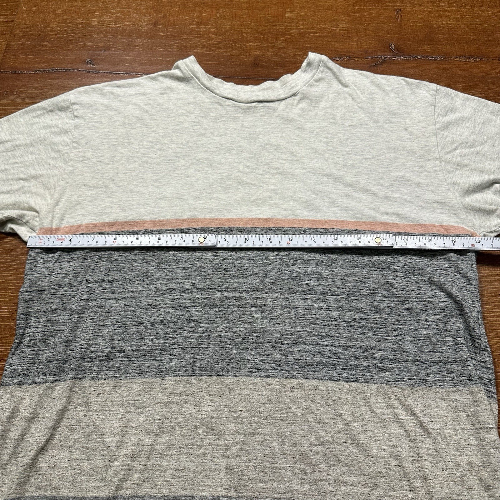 John Elliott T Shirt Mens 1 S Gray Stripe Colorblock Fall Winter 18 Retro City gallery