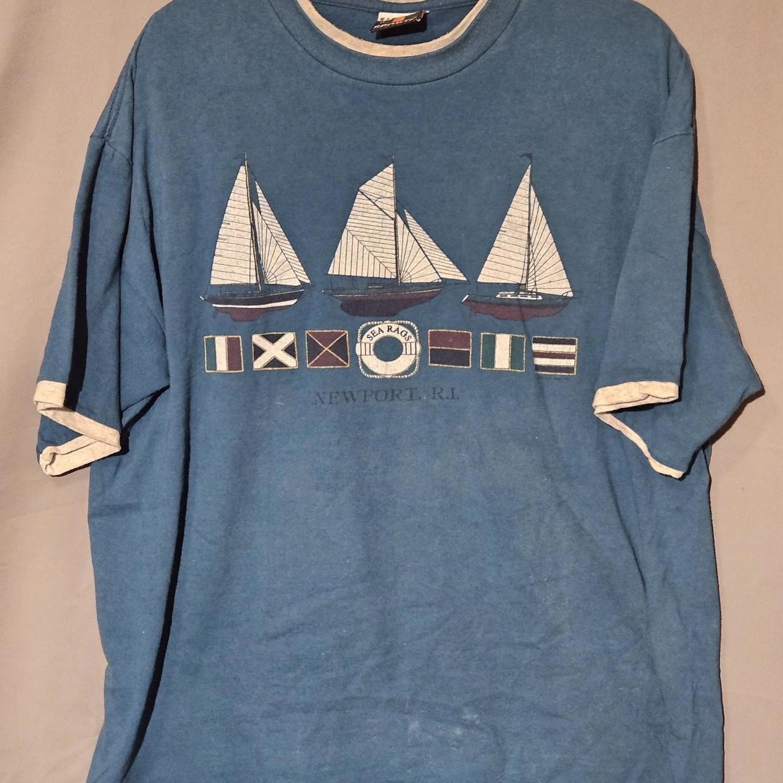 Newport Rhode Island Vintage Single Stitch Tshirt Made in USA Signal Sports gallery