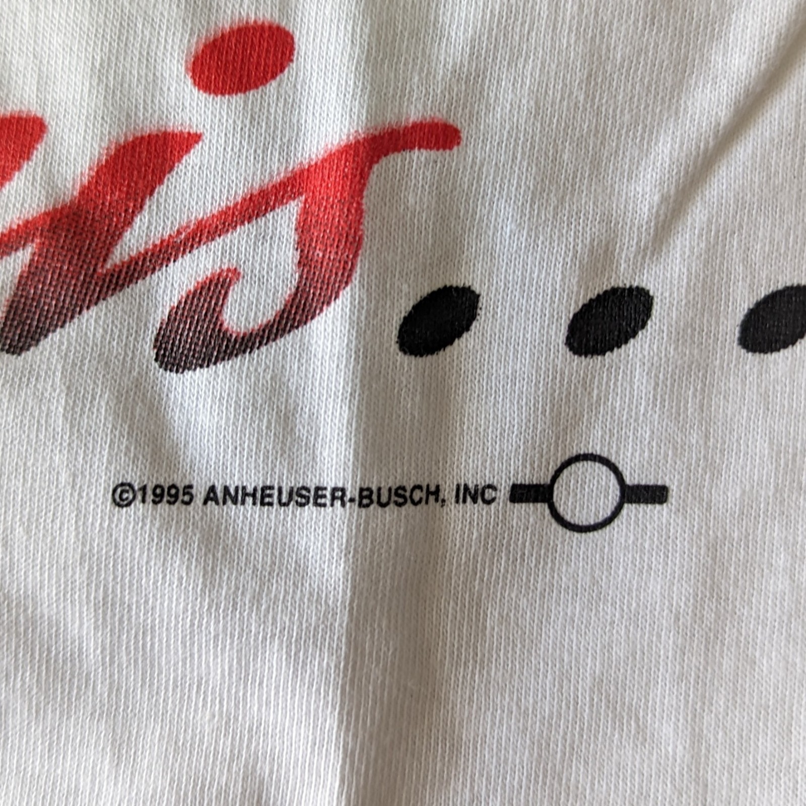 Vintage Budweiser Girl Boy Frogs Moon XL T-Shirt Bud Weis Er Er Er Beer 1995 NOS gallery