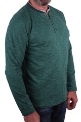 Ray long sleeve top with striped pattern in the color green striped