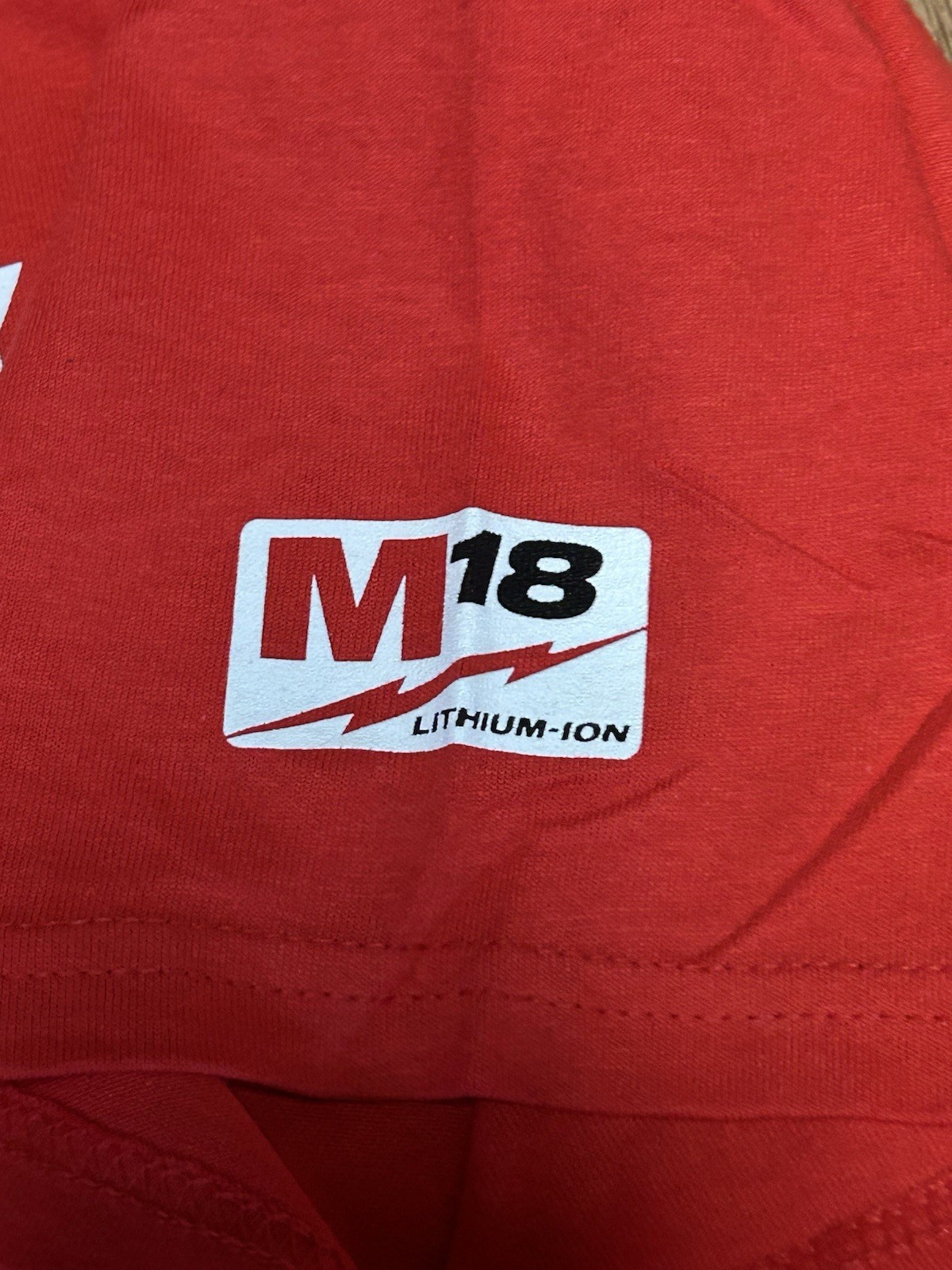 Milwaukee Tools Nothing But Heavy Duty Red T-Shirt Short Sleeve M12 18 NEW LARGE gallery