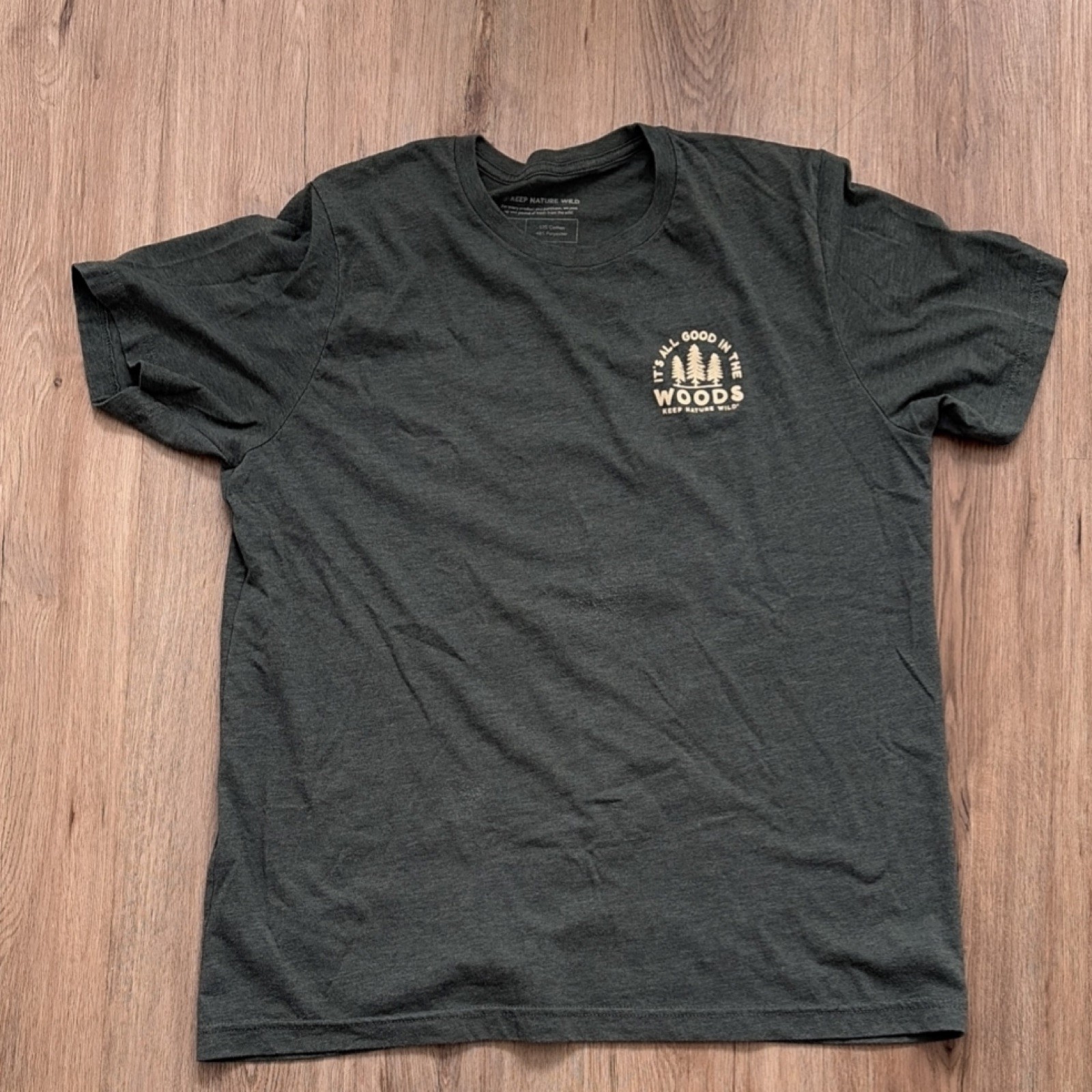 Keep Nature Wild Men’s XL forest green Graphic Tee “It’s All Good in the Woods” gallery