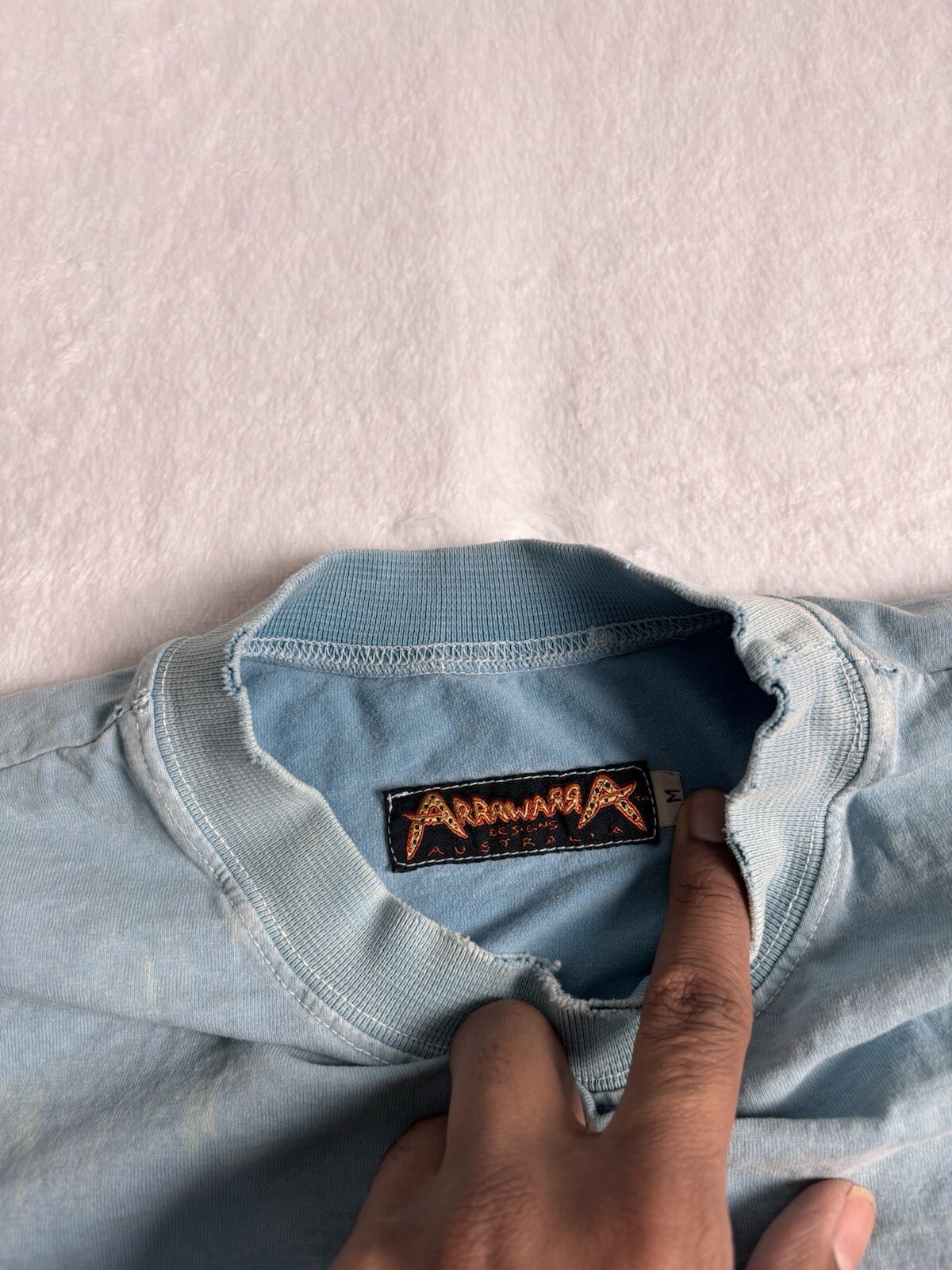 VTG Arrawarra Australia Universal Freedom Blue Shirt Distressed Men's Medium * gallery