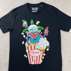 RSVLTS Killer Klowns From Outer Space Mens S Black Popcorn Graphic T-Shirt