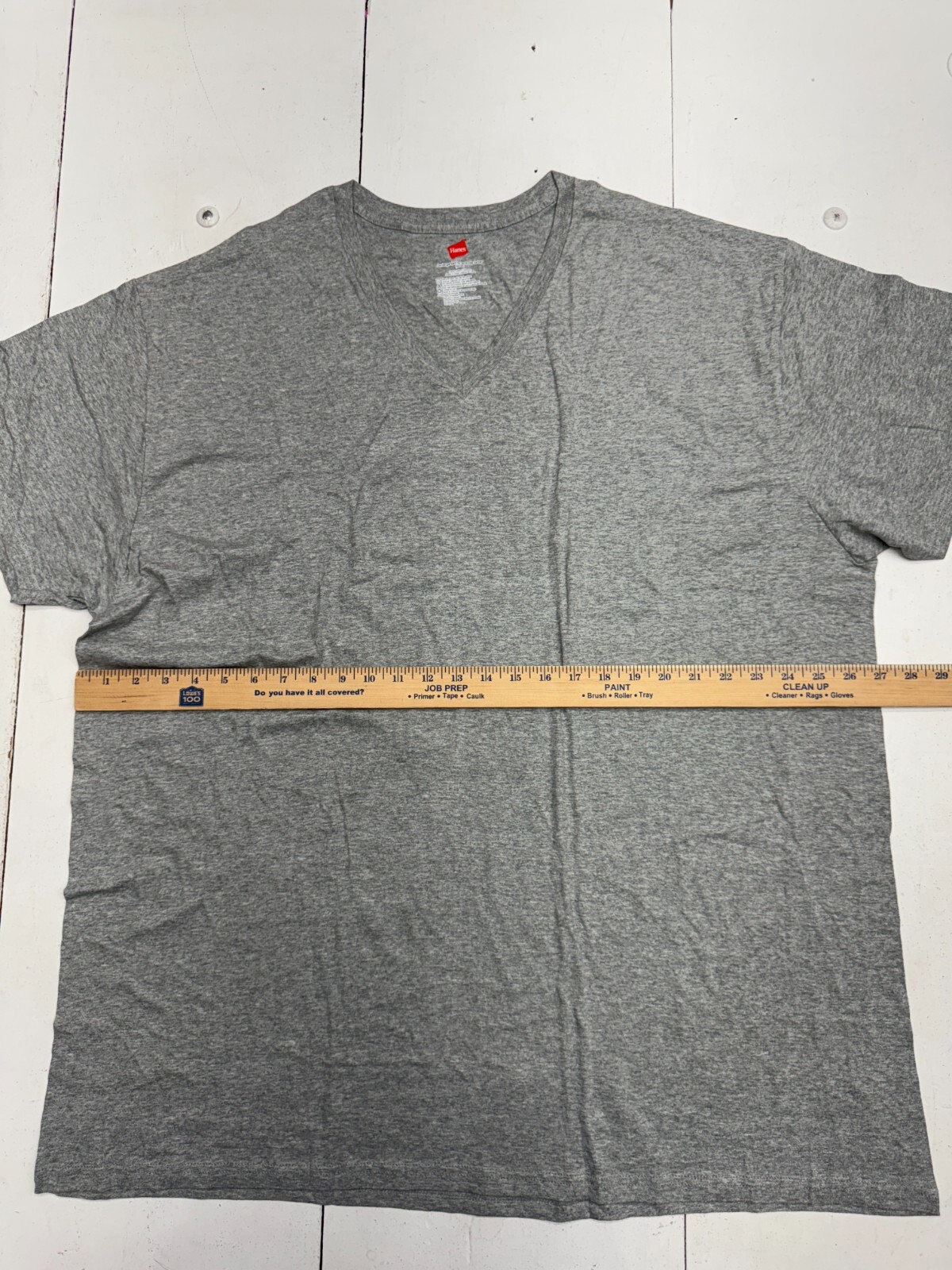 Hanes 4 Pack Gray Basic Short Sleeve T Shirts Mens Size 3XLT gallery