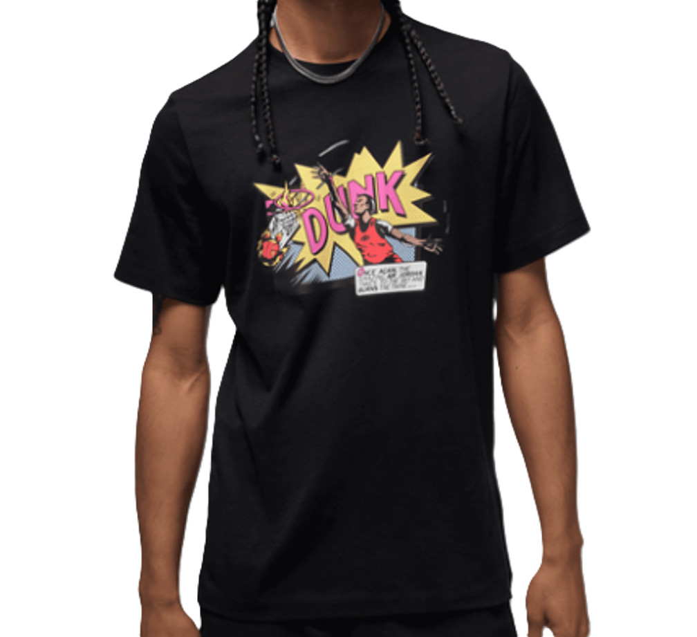 Nike Men's Air Jordan Brand Dunk Tee BLack/Multi FZ1939-010 i gallery