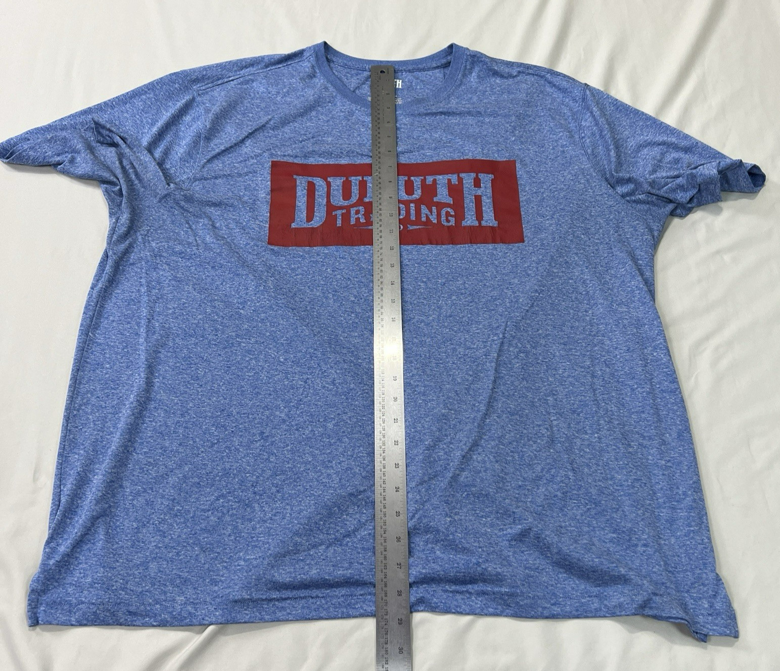 Duluth Trading Co Shirt Mens 2XL XXL Blue Stretch Breathable Tee Logo EUC gallery