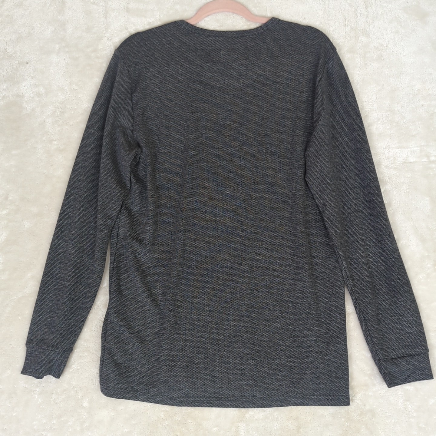 32 Degrees Heat Men's L Long Sleeve Gray Knit Base Layer Shirt gallery