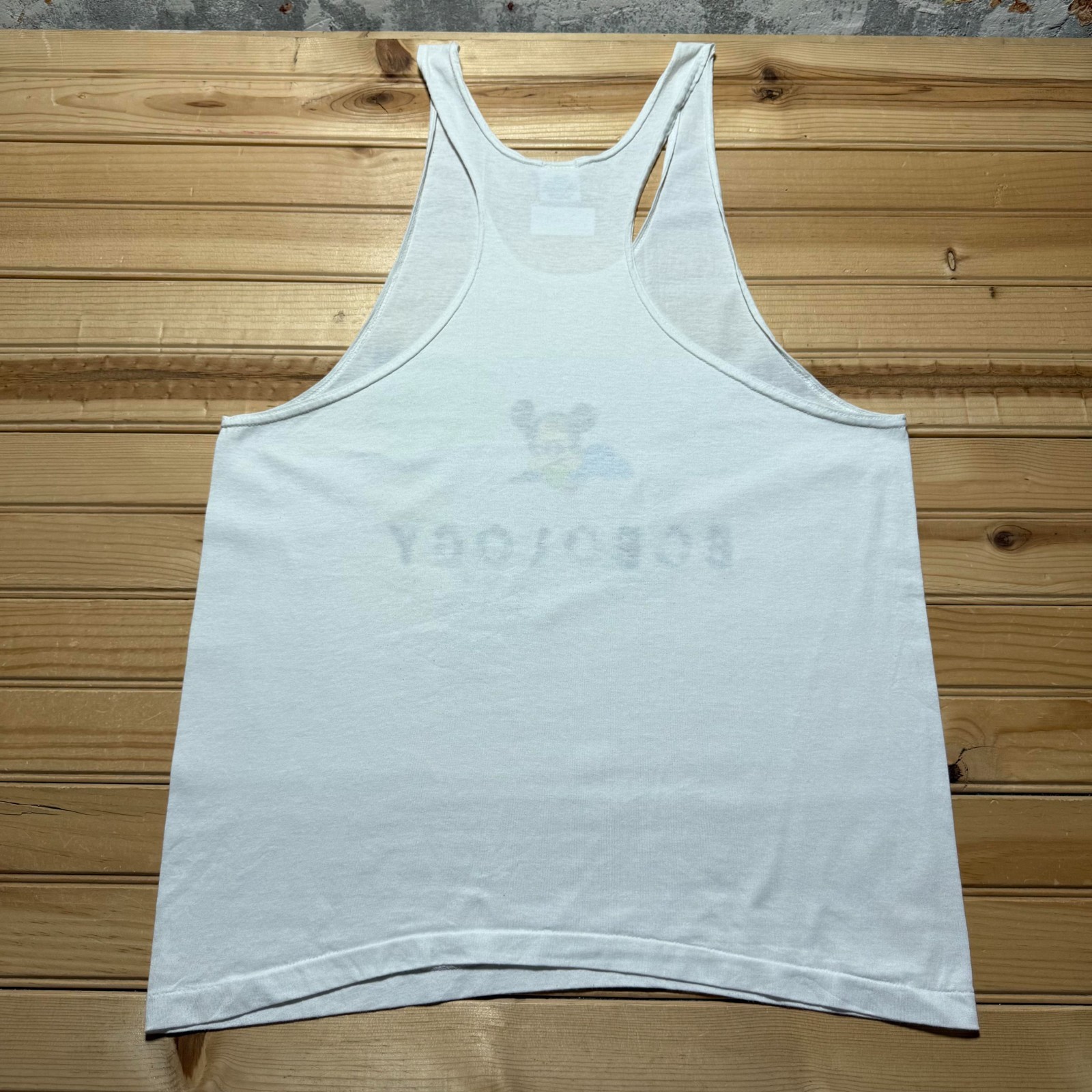 Vintage 80s 90s Mickey Mouse Baby Bobology Racerback Tank Top USA Made Youth XL gallery