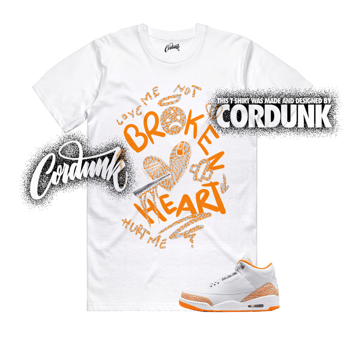 3 Orange Citrus White Cement Grey Multi Color 11 T Shirt Match BROKEN