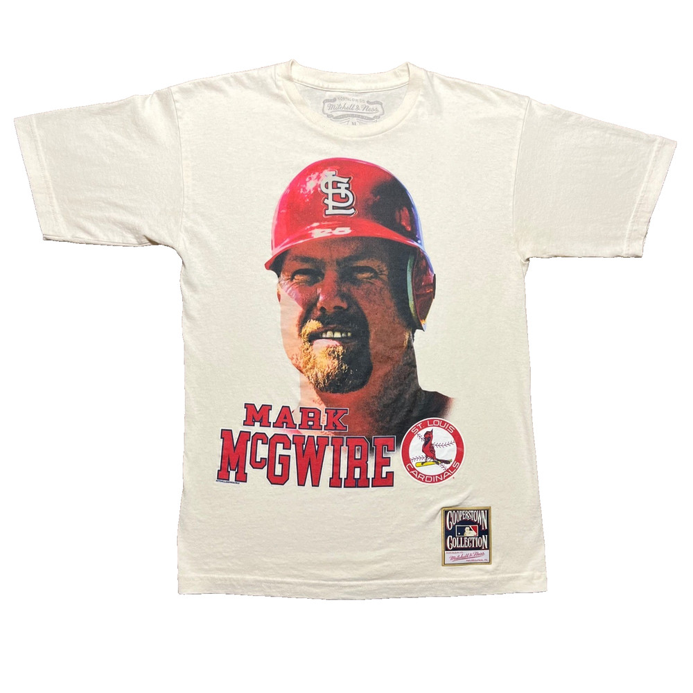 Mitchell & Ness Mark McGwire St Louis Cardinals Shirt Mens Medium Cream MLB Tee