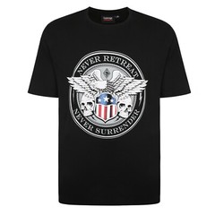 NEW IN ESPIONAGE BLACK NEVER SURRENDER TEE SHIRT T337 2XL3XL 4XL5XL6XL7XL8XL