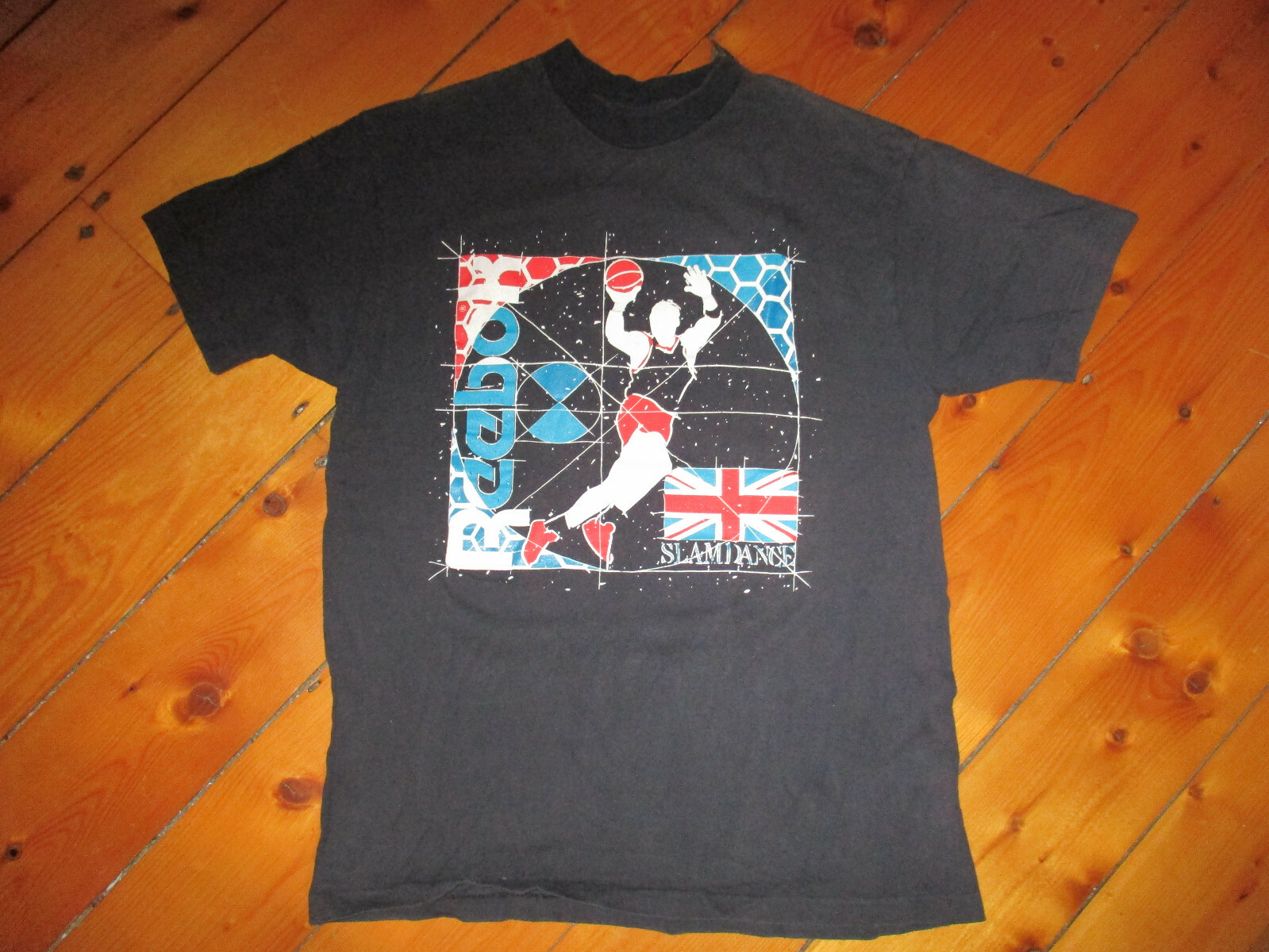 vtg 80s Reebok Slamdance Sport Black T Shirt Size L Single Stitch 90s Basketball gallery