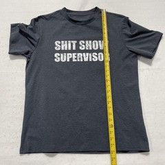 Ton Fent Sh** Show Supervisor Graphic Tee Shirt Gray Medium 100% Polyester