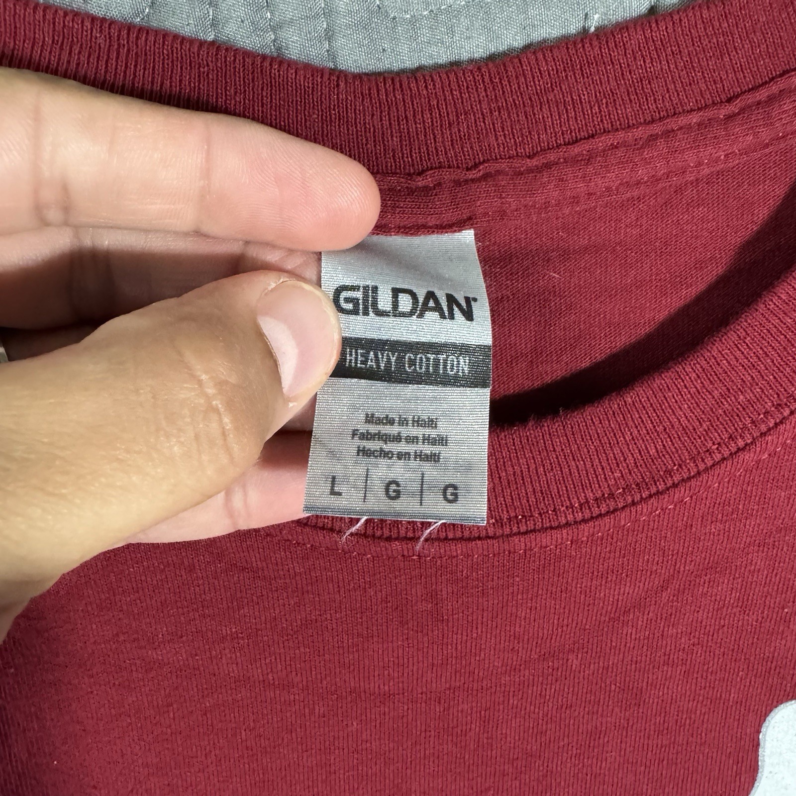 Gildan Heavy Cotton T-Shirt Mens Large Maroon Preston Playz 100% Cotton gallery