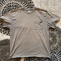 Dickies Shirt Mens L Brown Pocket Workwear Tee Short Sleeve Heavyweight Casual
