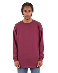 Shaka Wear Active Long Sleeve Plain Casual Crew Neck T-Shirt SM-3X