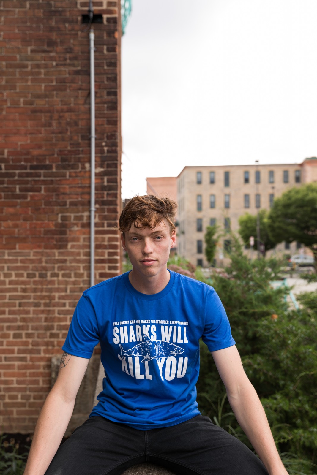 Mens Sharks Will Kill You Funny T Shirt Sarcasm Novelty Offensive Tee for Guys gallery