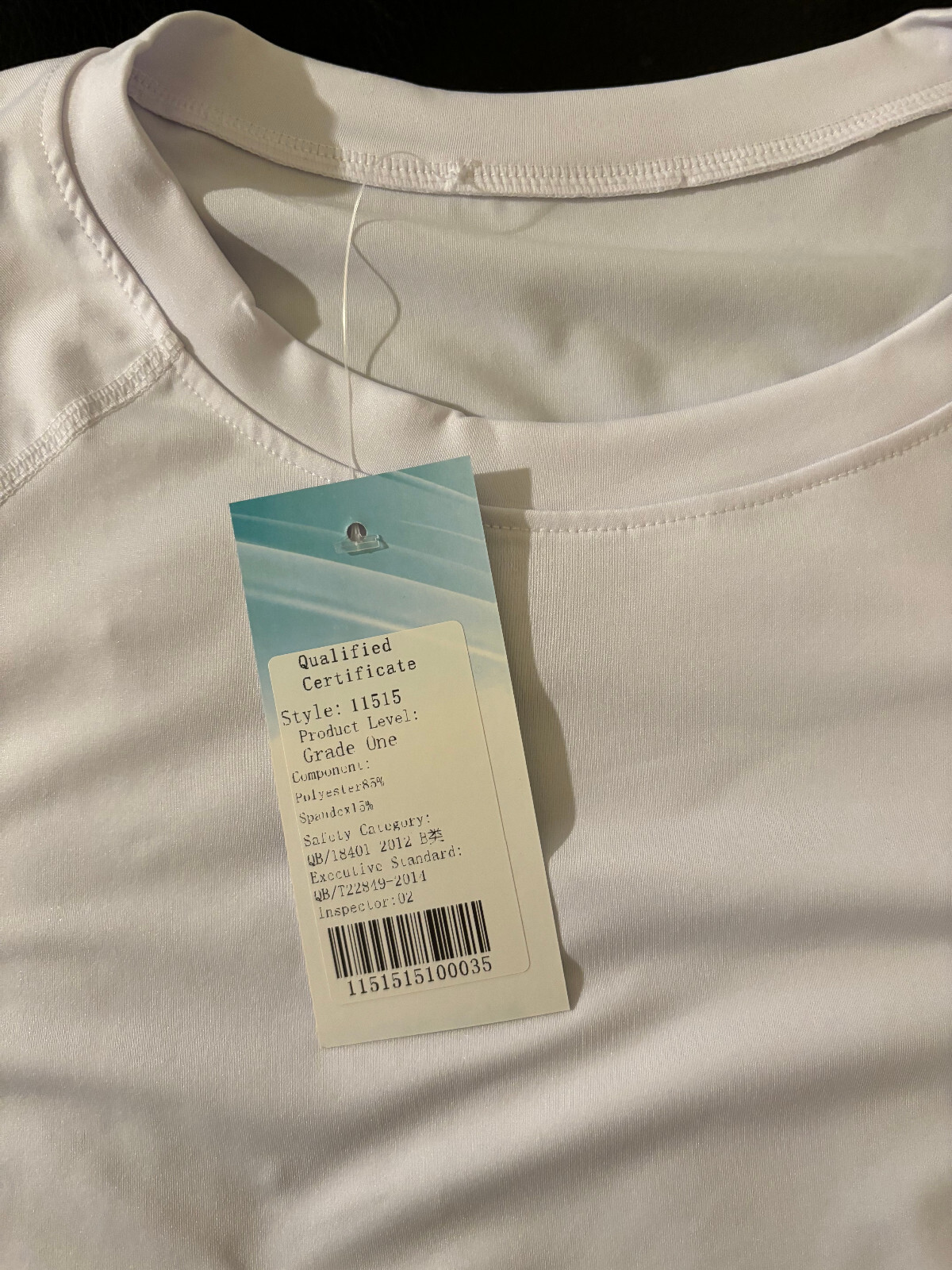 Style One new w tags polyester 85 spandex 15% work out shirt mens s white Mint gallery