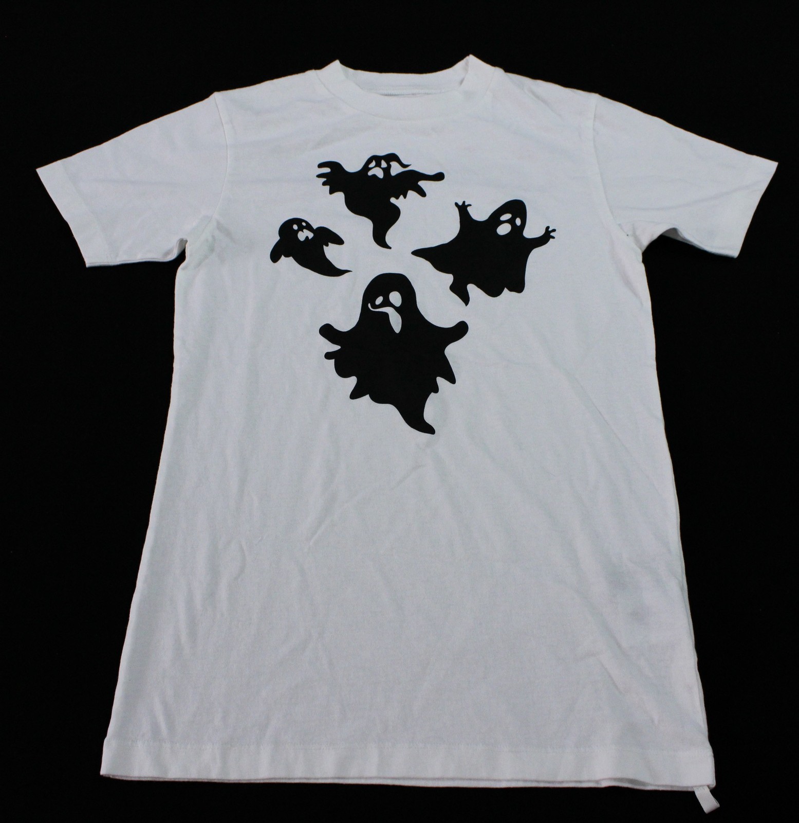 Off-White Men’s Ghost Print Short Sleeve Crewneck T-Shirt BE5 White Size 2XS