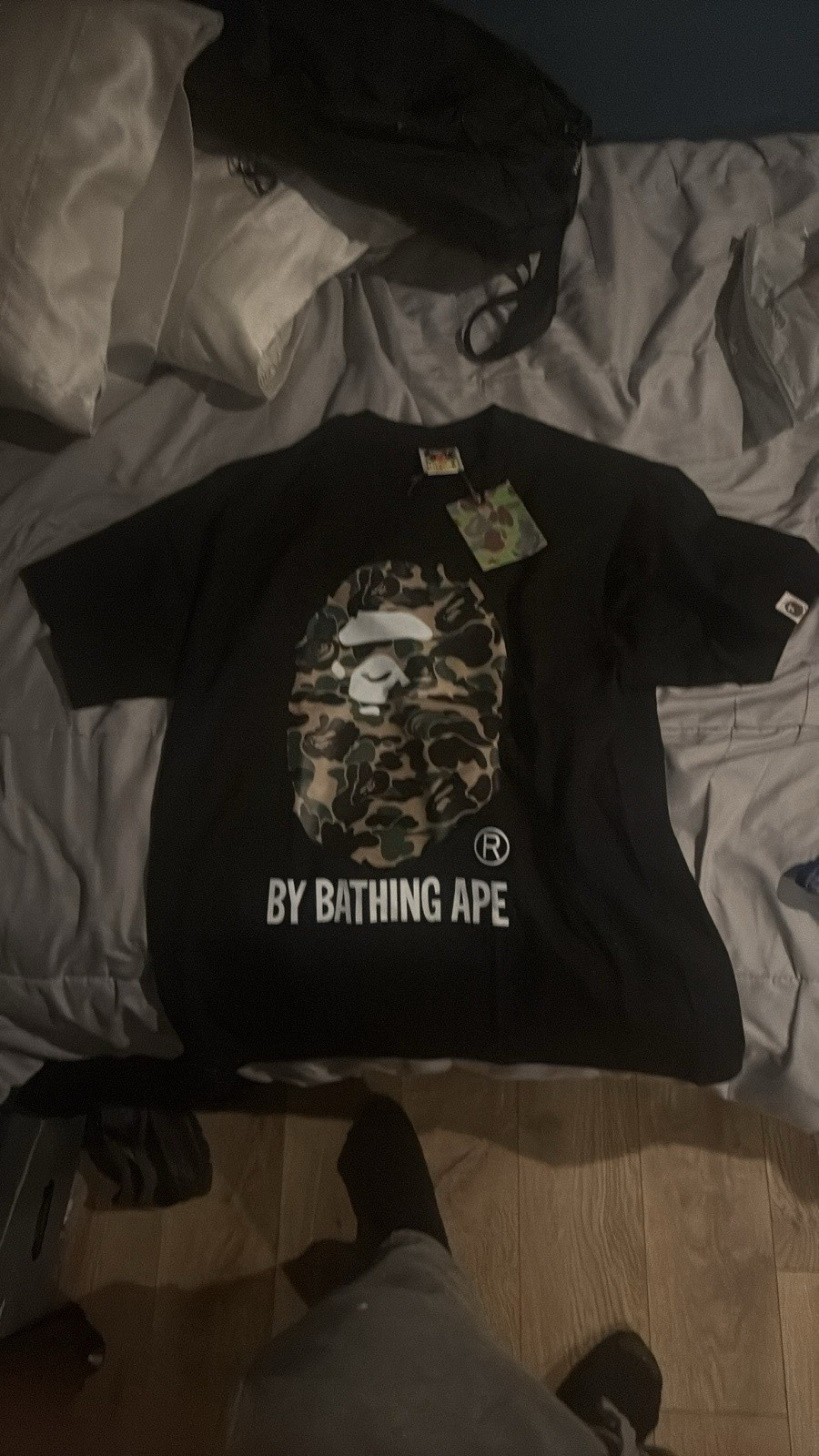 A Bathing Ape BAPE Men’s Black Graphic Logo T-Shirt Size M Regular New Tags