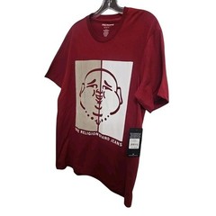 True Religion Men’s Half Face Buddha T-Shirt Red Size Large NWT $59