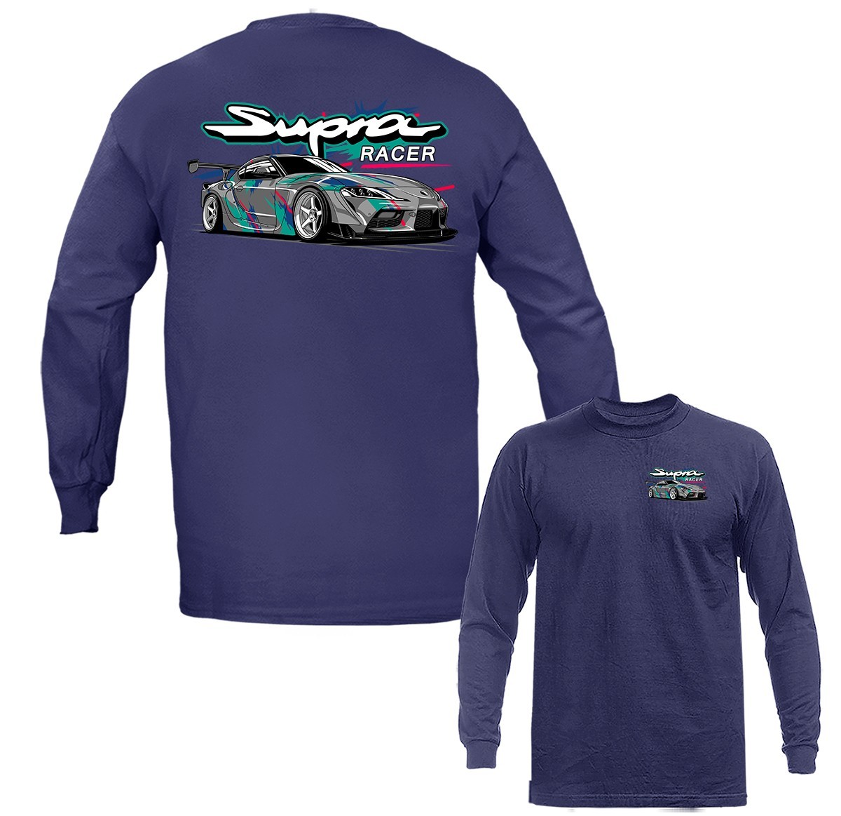 Supra Racer Imported Tuned Custom JDM Sports Car Long Sleeve T-shirt gallery