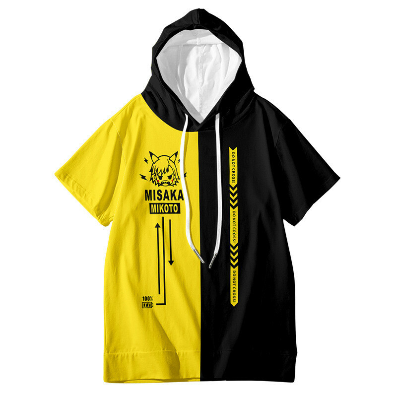 Toaru Majutsu no Index Misaka Mikoto Hoodie Casual Short Sleeve Shirt Hoodie gallery