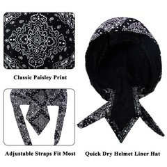3 Pcs Breathable Skull Cap Bandana Hat Helmet Liner Beanie For Men Skullcap