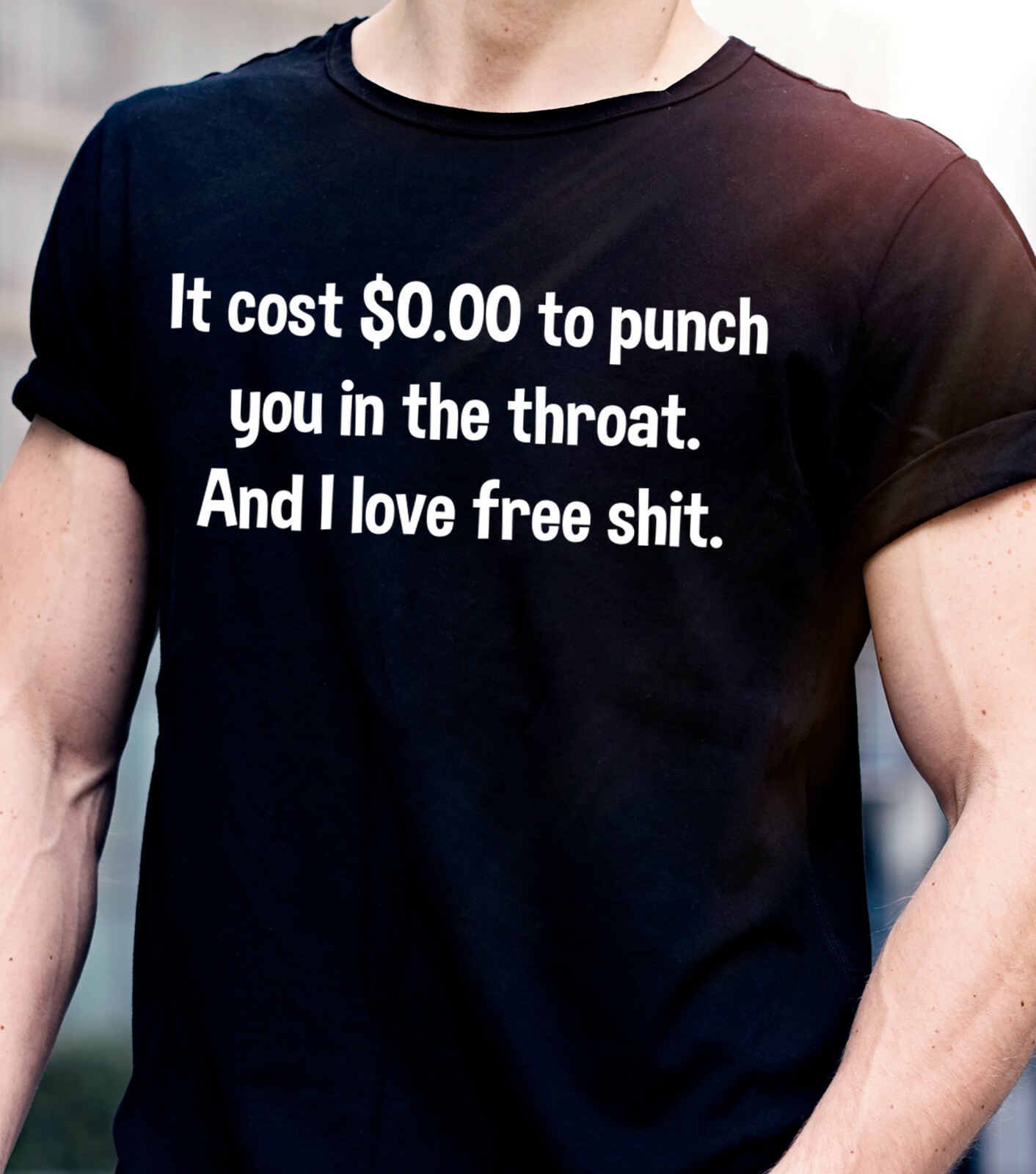 Humorous Rude Sarcastic Graphic Novelty Offensive Funny T Shirt Throat Punch Tee gallery