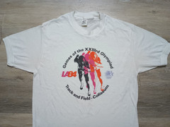 1984 Olympiad Track & Field T Shirt vtg Los Angeles Olympics sz M/L Summer Games
