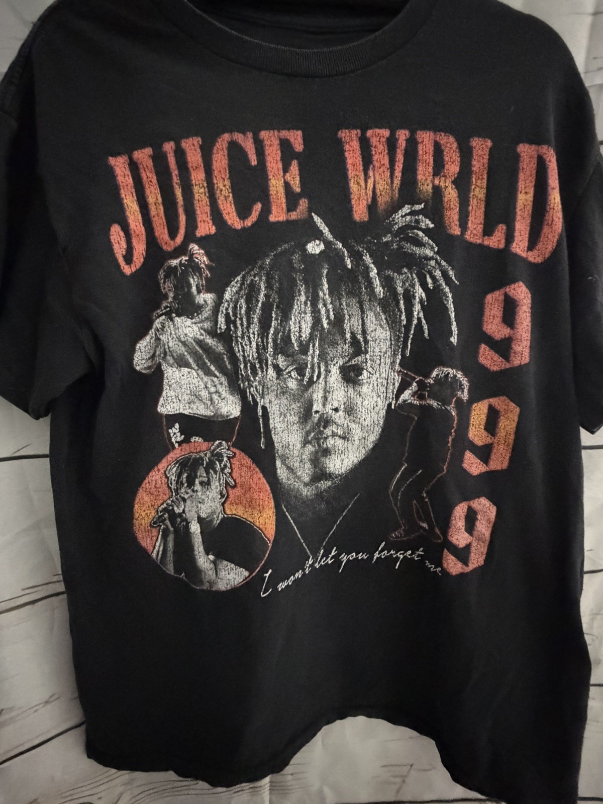 Juice WRLD 999 I Won’t Let You Forget Me Tee Mens M Black Rap Streetwear Graphic gallery