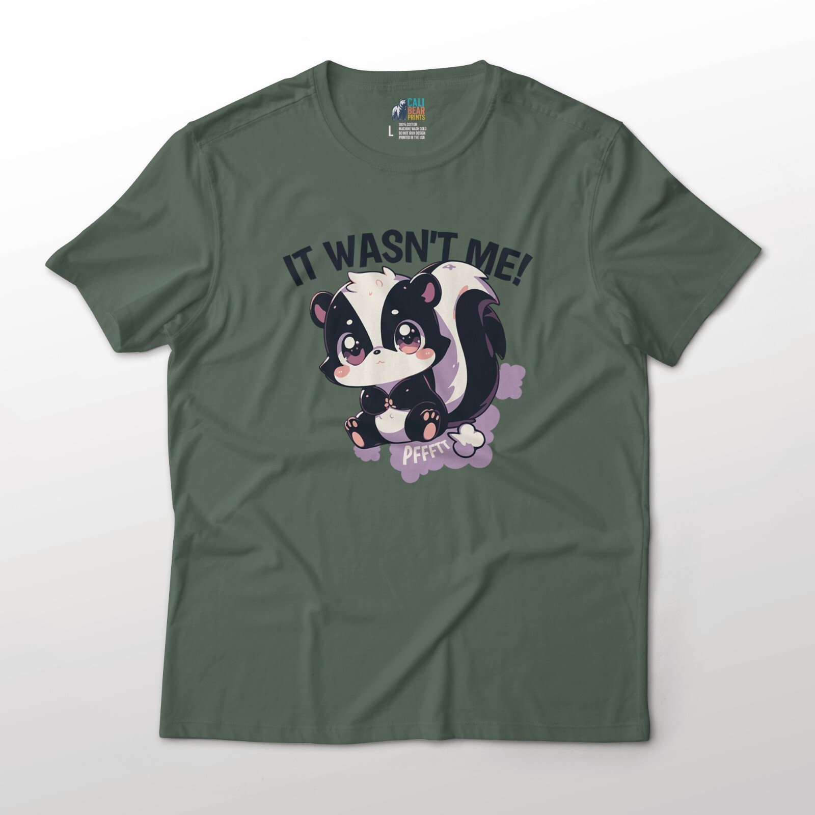Skunk Farting - It Wasn't Me - Cute Funny Aesthetic Animal Graphic T-Shirt gallery