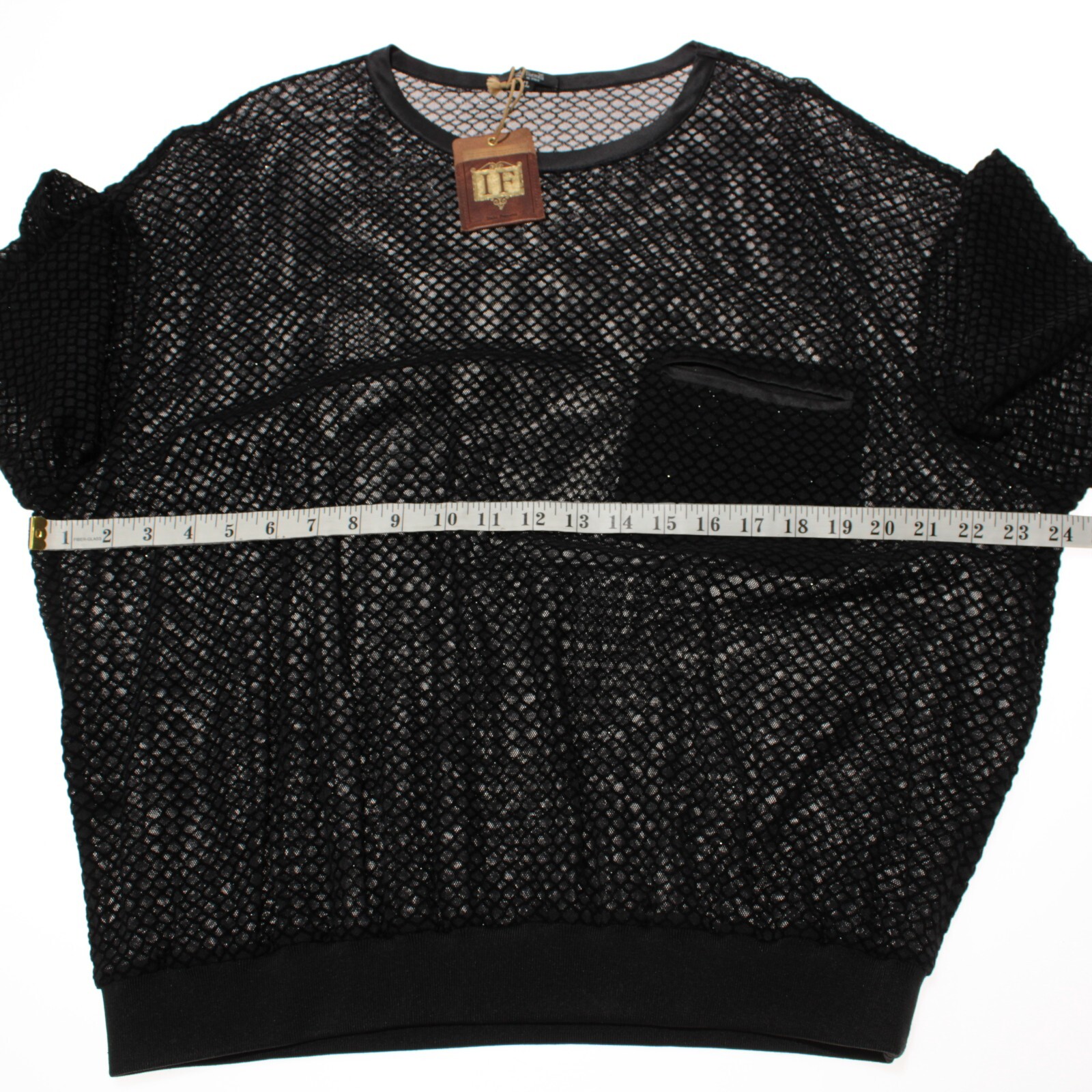 Italo Ferretti NWT Semi Sheer Velvet Mesh T-Shirt Size XL In Black gallery