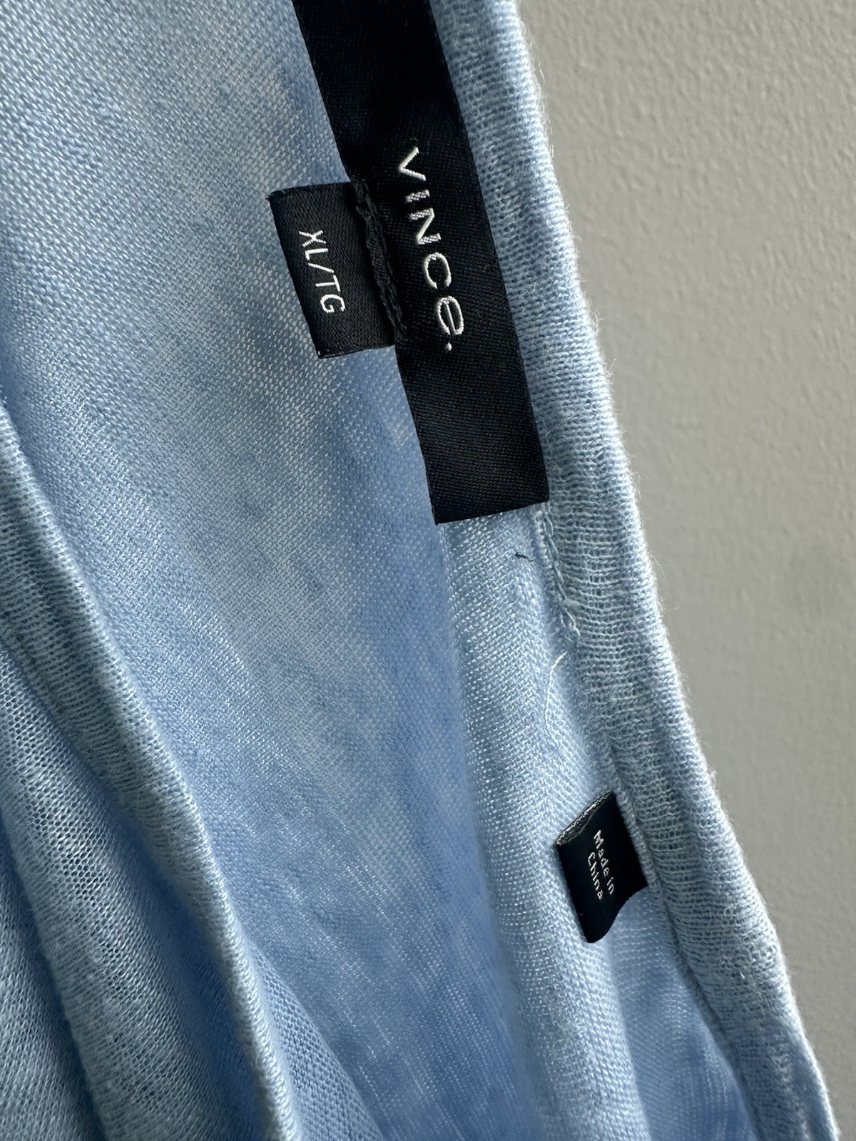 Vince. Blue Linen Knit Crew Neck Short Sleeve T-Shirt Men's XL/TG Solid gallery