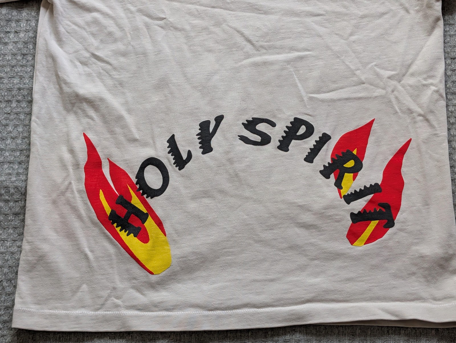 Sunday Service Long Sleeve Shirt Mens Small Beige Holy Spirit Graphic CPFM Tee gallery