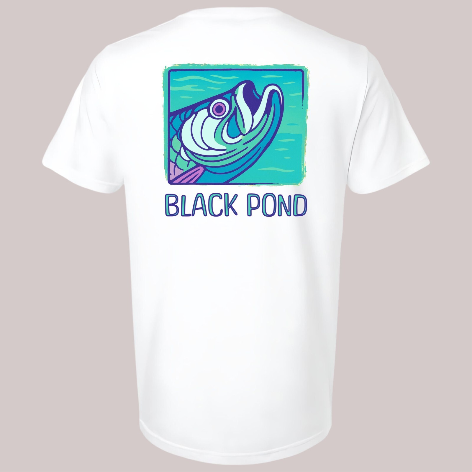 Black Pond Saltwater Series Tarpon Fish Men's T-shirt Inshore Fishing gallery
