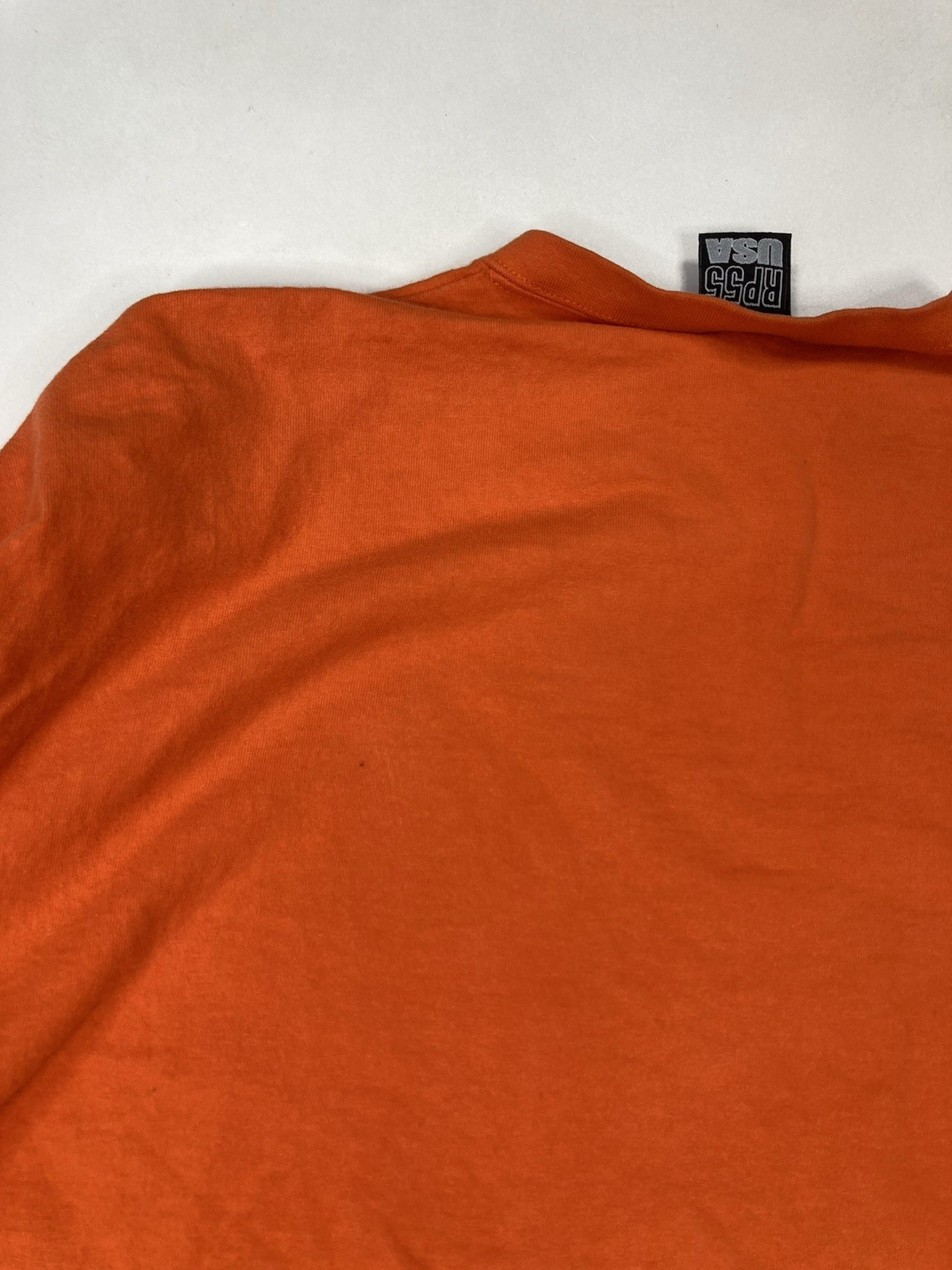 Vintage RP55 Check Da Technique Dice T-shirt Men XL Orange Long Sleeve USA 90s gallery