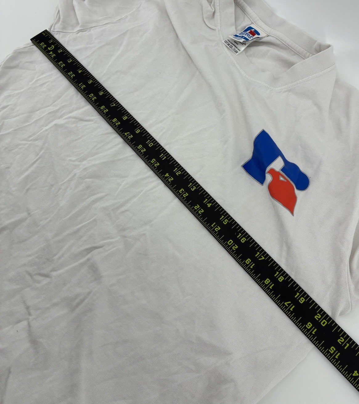 VNTG Y2K Russell Athletic Heritage Antonio Long Sleeve 100% Cotton T-Shirt Large gallery