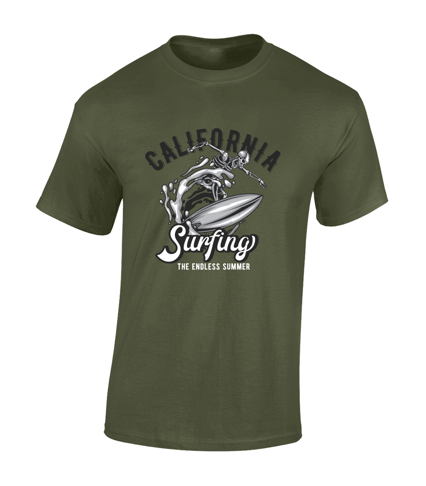 CALIFORNIA SURFING MENS T SHIRT SURFER SURFBOARD SUMMER HOLIDAY CLOTHING TOP gallery