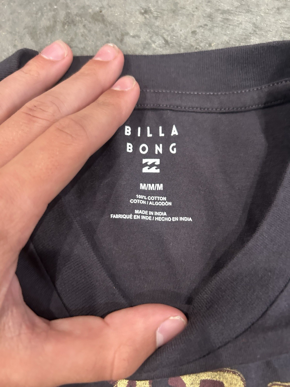 Billabong Men’s Black Graphic Logo Crew Neck Short Sleeve Cotton Knit Tee M gallery