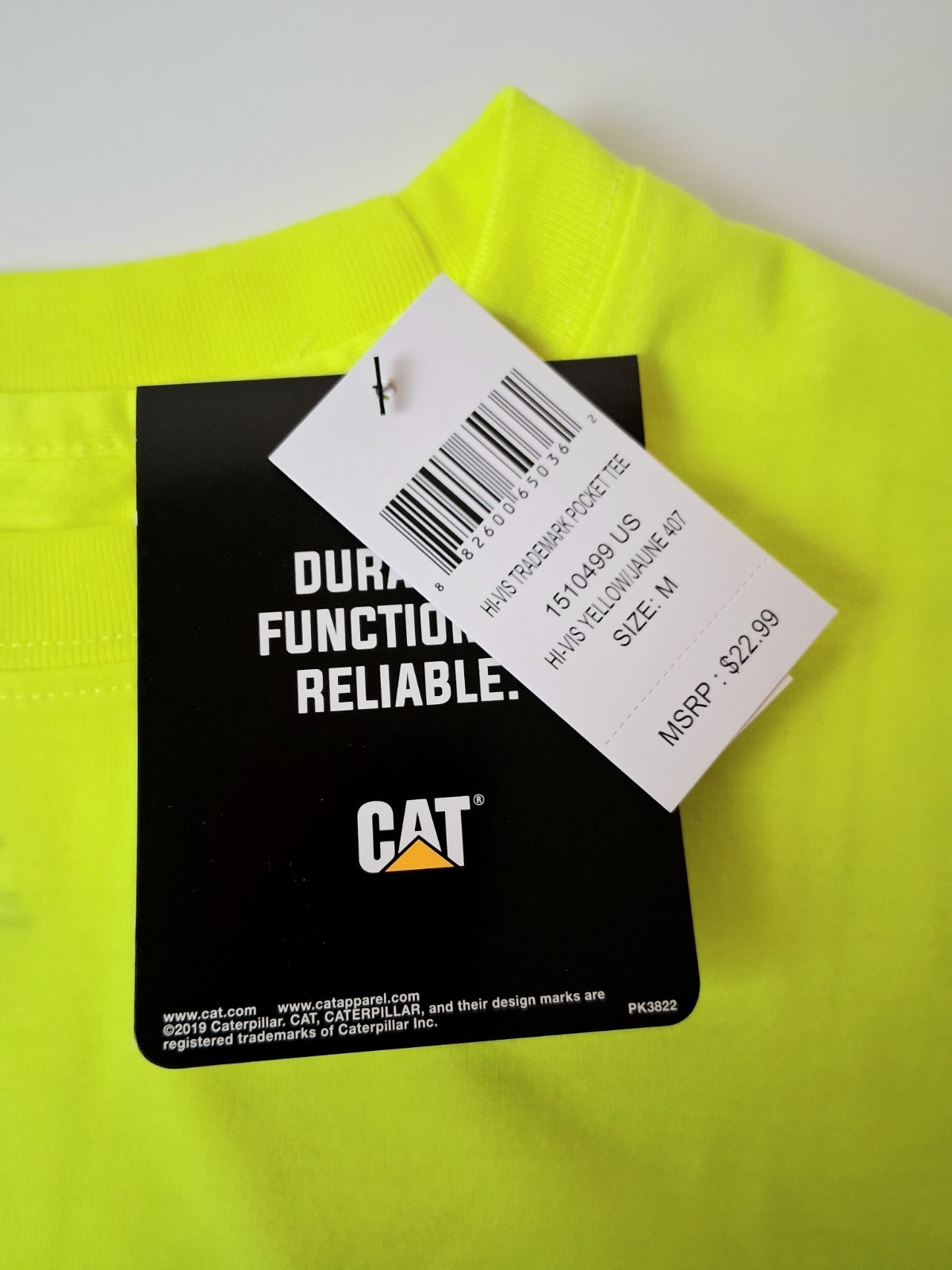 New- 5 Pack Catapiller CAT Trademark Hi-Viz Hi Visibility Tee Shirt Size Medium gallery
