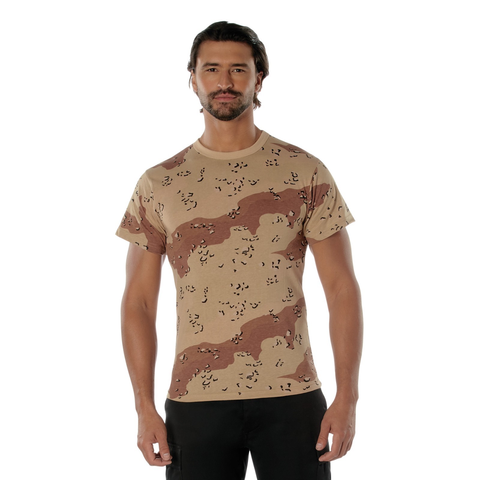 Rothco 6 Color Desert Camo T-Shirt Chocolate Chip Camo Cotton/Poly Tagless Shirt gallery