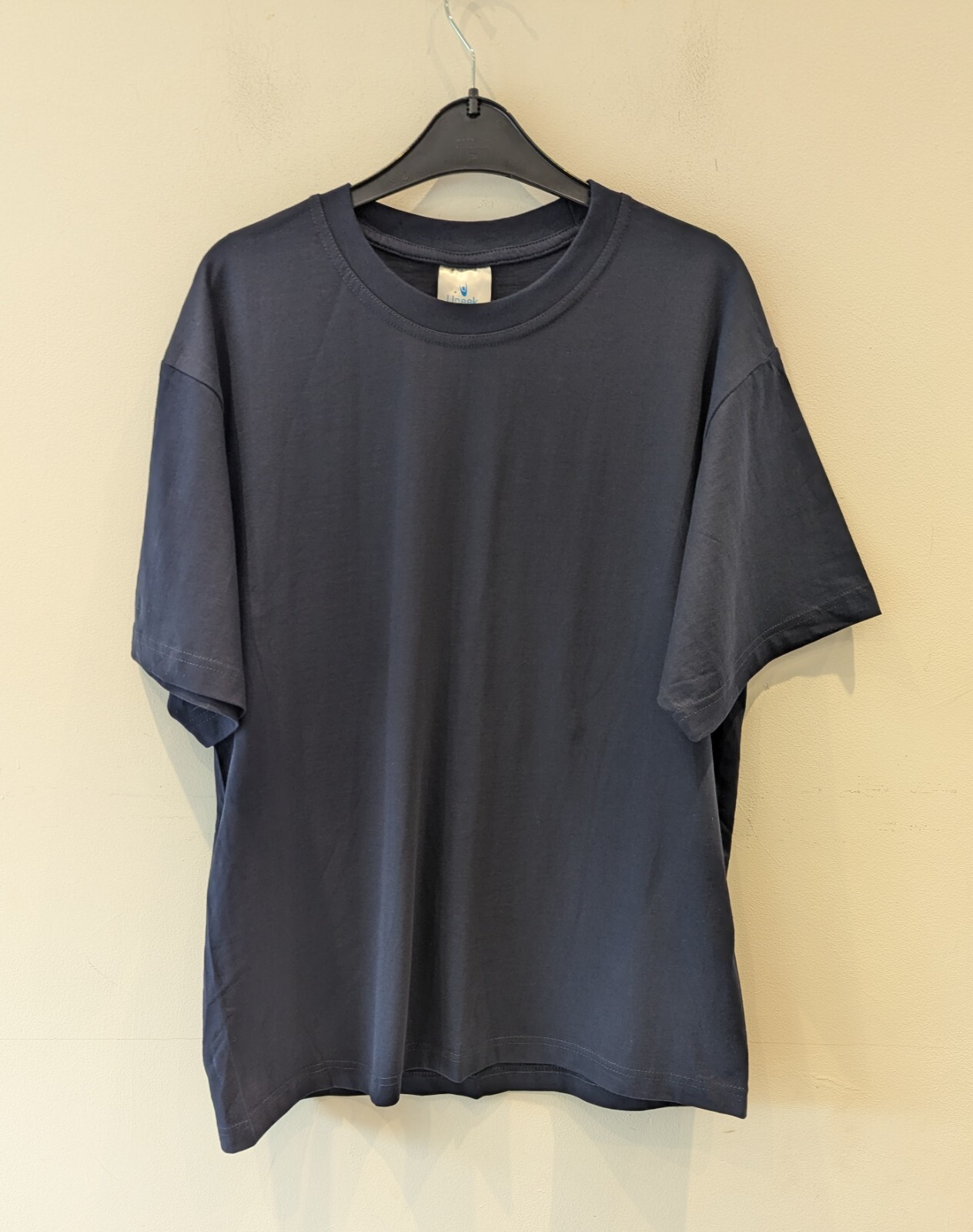Uneek Premium Mens T-shirt Size Medium Navy Blue 100% Cotton Shirt Sleeved VGC gallery