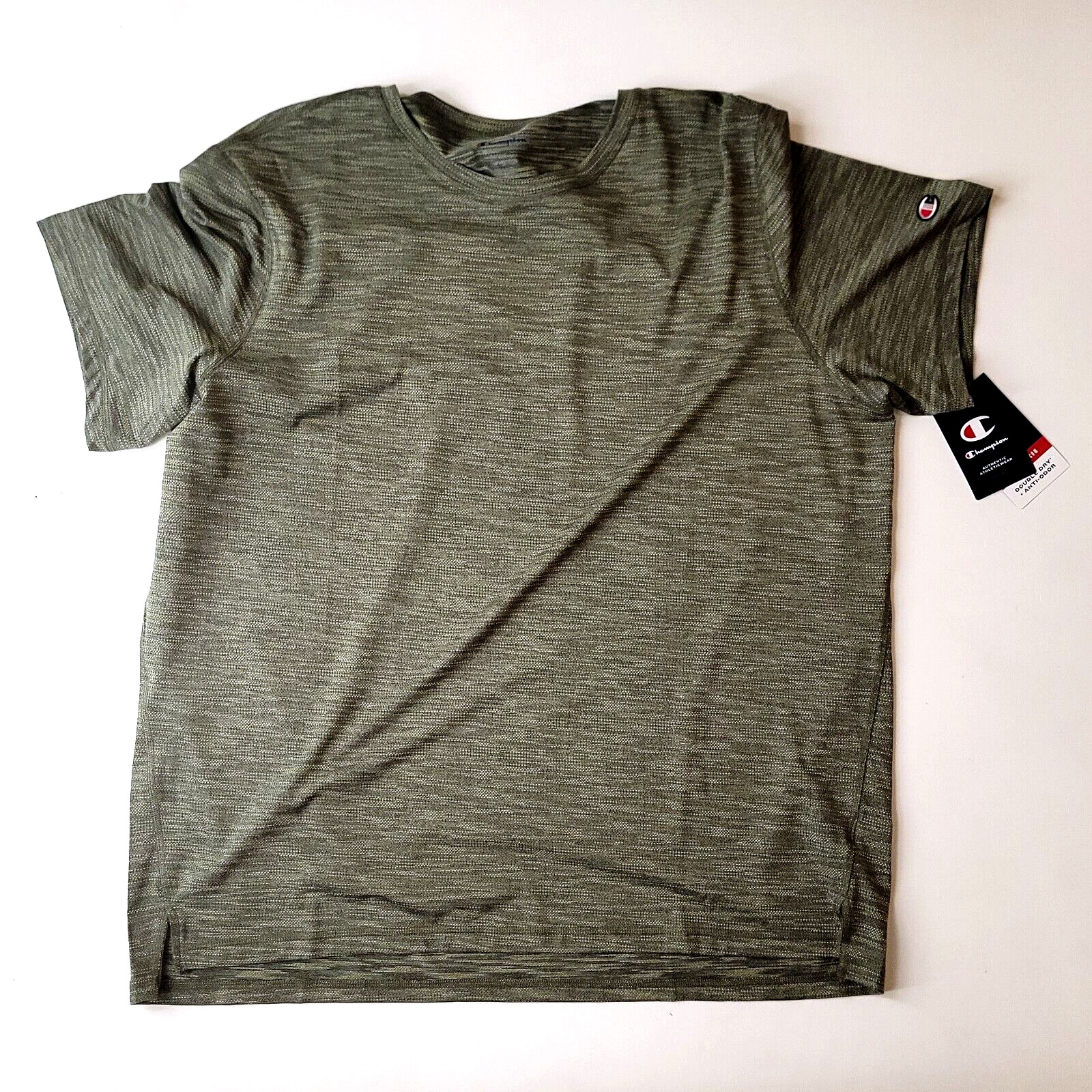 NWT 2XL Champion Double-Dry Anti-Odor Small Logo Performance T Shirt Olive Green gallery