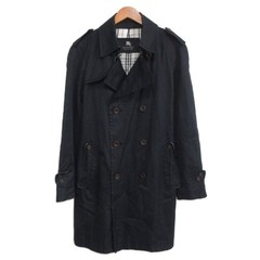 Burberry Black Label Trench Coat Nova Check Double Belted Black