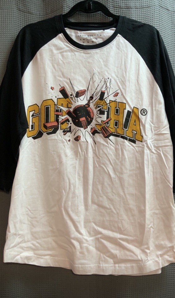 NWT GOTCHA Throwback Demo Raglan Baseball 3/4 Sleeve Shirt sz Large