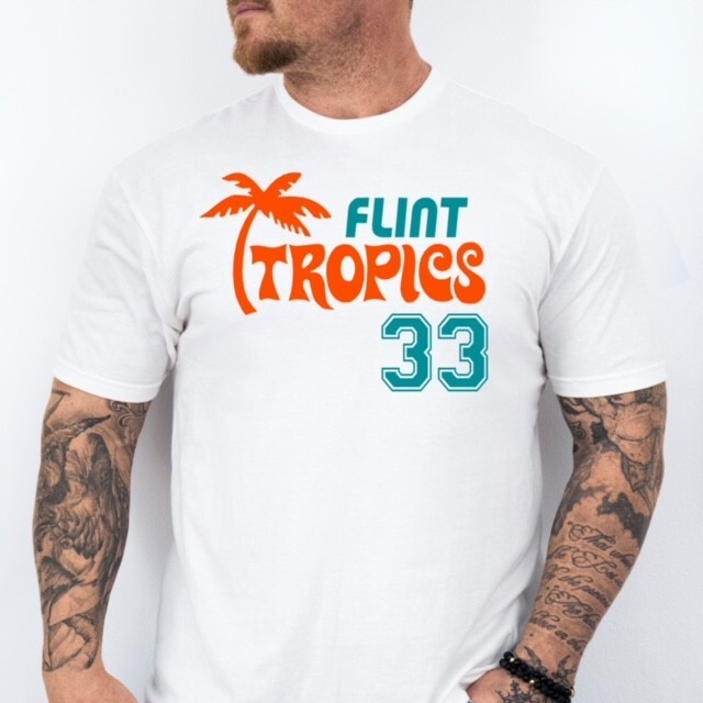 FLINT TROPICS | Jackie Moon themed Soft Ring Spun Pre-Shrunk Cotton T-Shirt gallery