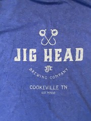 Jig Head Brewing Company Shirt Extra Large Blue XL Fishing Beer Top